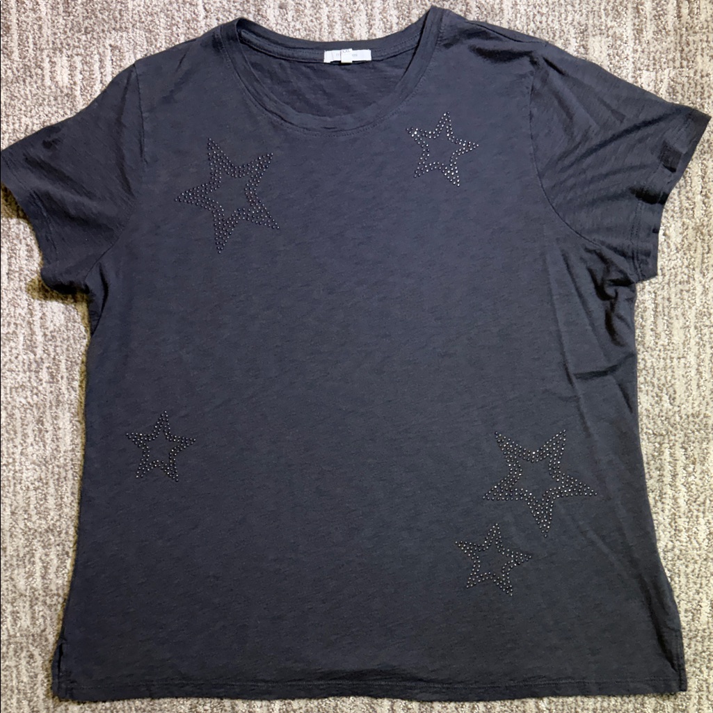 Maurices Charcoal Star Studded Tee